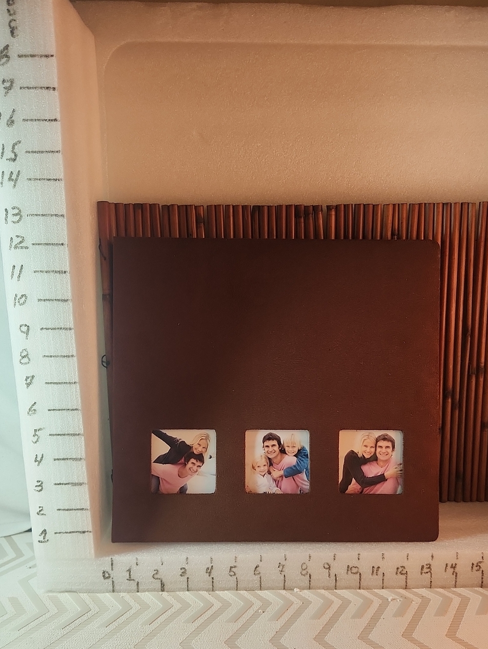 Brown Photo Album with Triple Window Cover - Home Accents